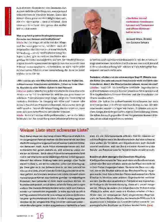 Vorschauseite 3: «Hinzuschauen bedeutet nicht, sich gegenseitig zu bespitzeln»