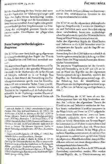 Vorschauseite 4: Die Internationale Klassifikation Pflegerischer Praxis - ICNP Von der Alphazur Beta-Version