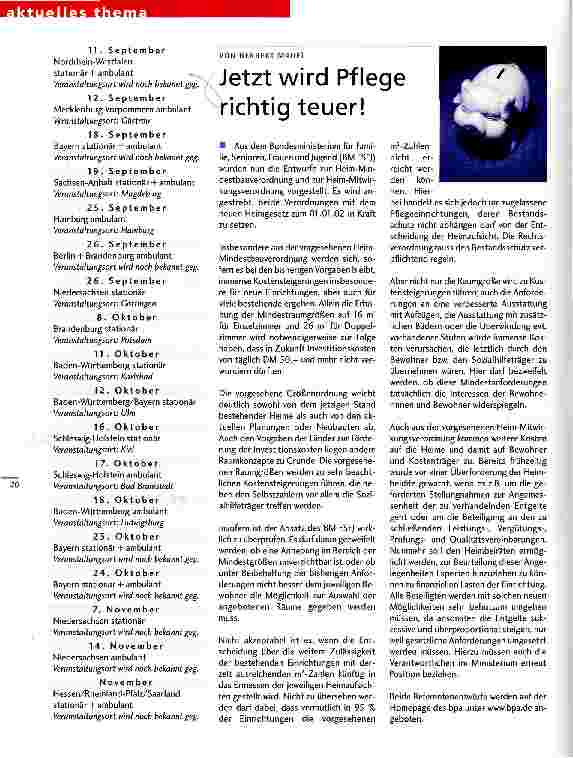 Vorschauseite 1: Jetzt wird Pflege richtig teuer!