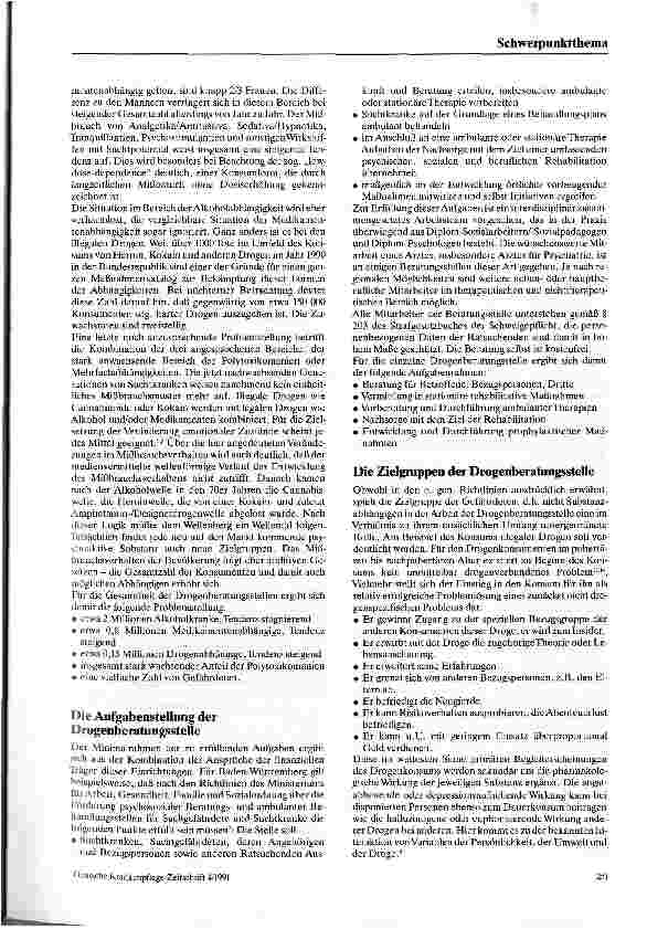 Vorschauseite 2: Möglichkeiten und Grenzen der Arbeit einer Drogenberatungsstelle