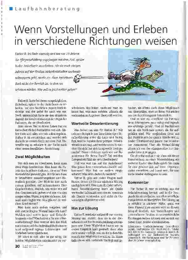 Vorschauseite 1: Wenn Vorstellungen und Erleben in verschiedene Richtungen weisen