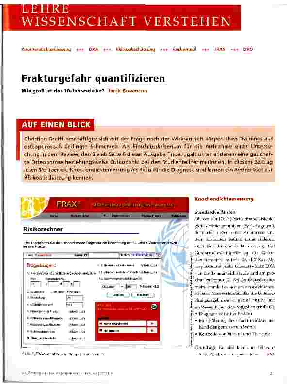 Vorschauseite 1: Frakturgefahr quantifizieren