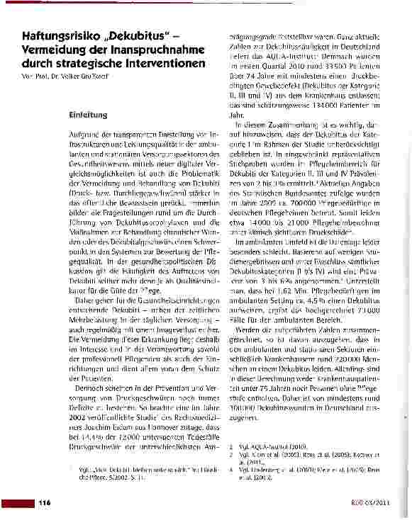 Vorschauseite 1: Haftungsrisiko „Dekubitus -Vermeidung der Inanspruchnahme durch strategische Interventionen