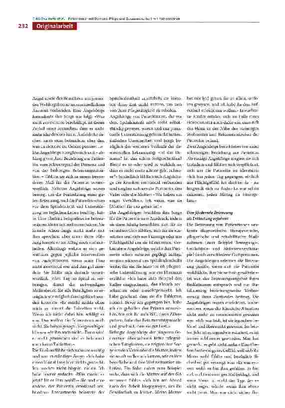 Vorschauseite 4: Wie Angehörige von Patientinnen mit Demenz deren Aufenthalt auf einer Akutstation und ihre eigene Zusammenarbeit mit Fachpersonen erleben: Eine qualitative Studie
