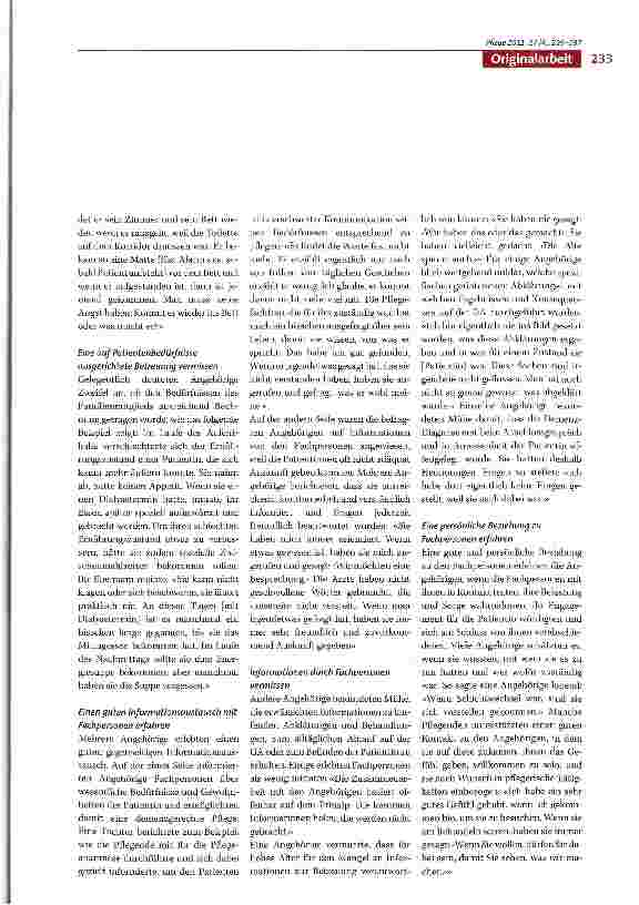 Vorschauseite 5: Wie Angehörige von Patientinnen mit Demenz deren Aufenthalt auf einer Akutstation und ihre eigene Zusammenarbeit mit Fachpersonen erleben: Eine qualitative Studie