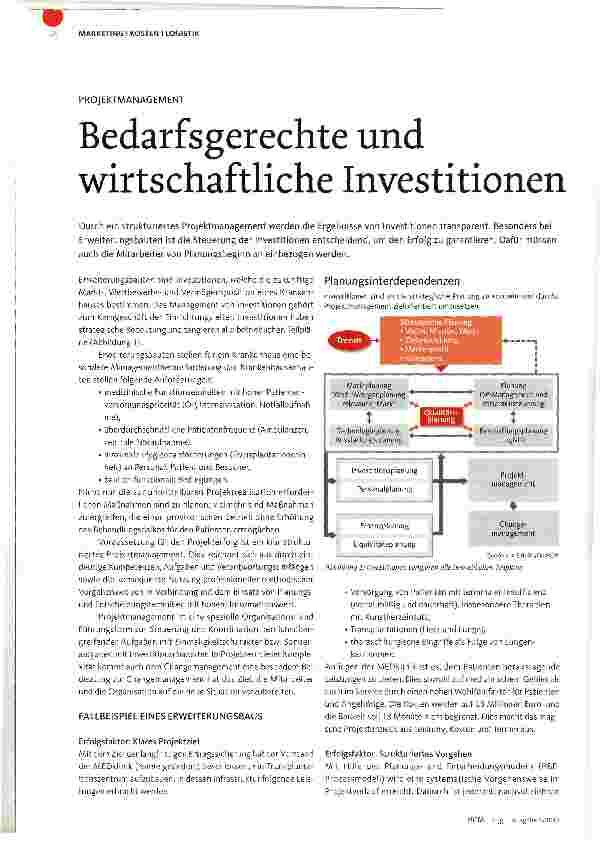Vorschauseite 1: Bedarfsgerechte und wirtschaftliche Investitionen