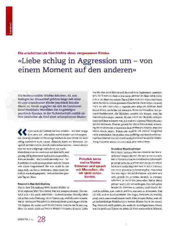 Vorschauseite 1: «Liebe schlug in Aggression um - von einem Moment auf den anderen»