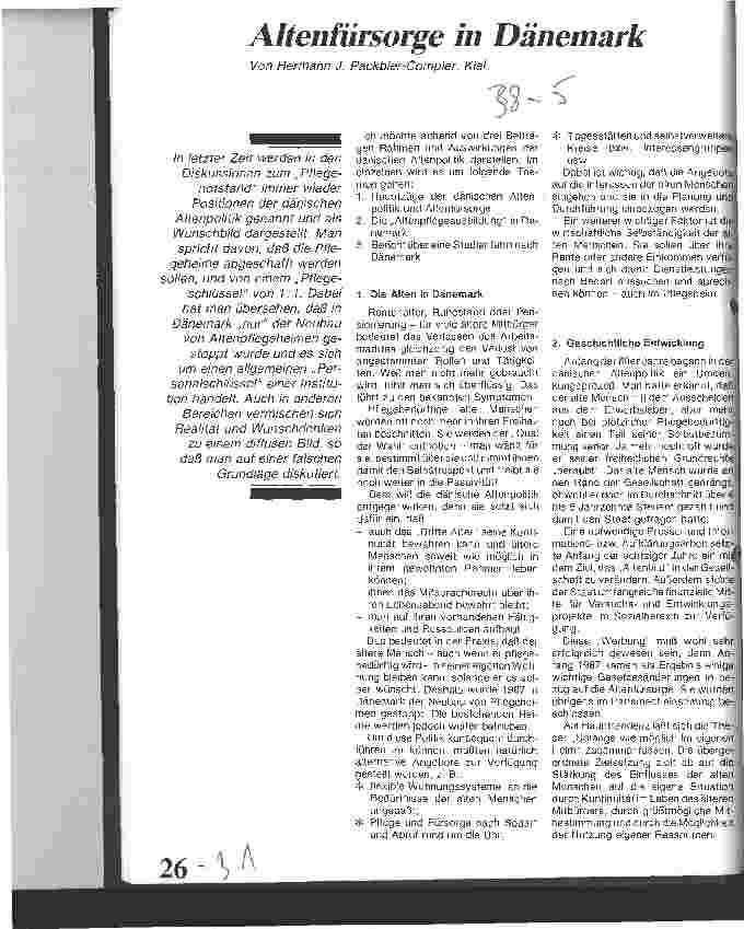 Vorschauseite 1: Altenfürsorge in Dänemark