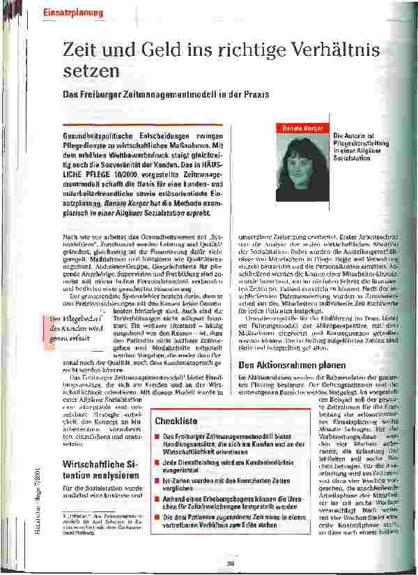 Vorschauseite 1: Zeit und Geld ins richtige Verhältnis setzen