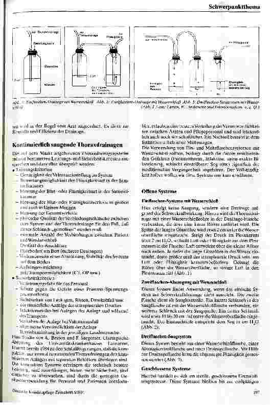 Vorschauseite 2: Thoraxdrainagen - System und Vorbereitung