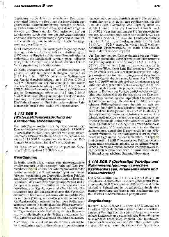 Vorschauseite 3: Vorschläge der DKG zur Novellierung des SGB V
