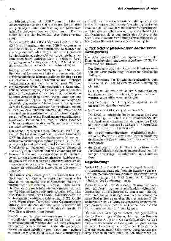 Vorschauseite 4: Vorschläge der DKG zur Novellierung des SGB V