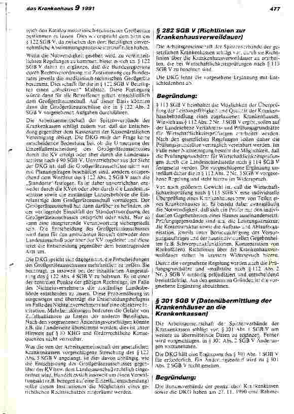 Vorschauseite 5: Vorschläge der DKG zur Novellierung des SGB V
