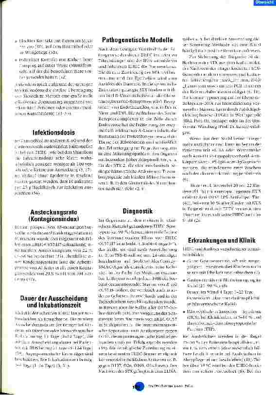 Vorschauseite 3: Enterohämorrhagische E. coli 0157: H7 - Infektiologische und krankenhaushygienische Aspekte
