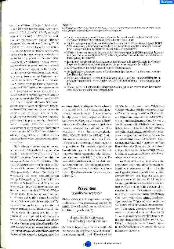 Vorschauseite 5: Enterohämorrhagische E. coli 0157: H7 - Infektiologische und krankenhaushygienische Aspekte