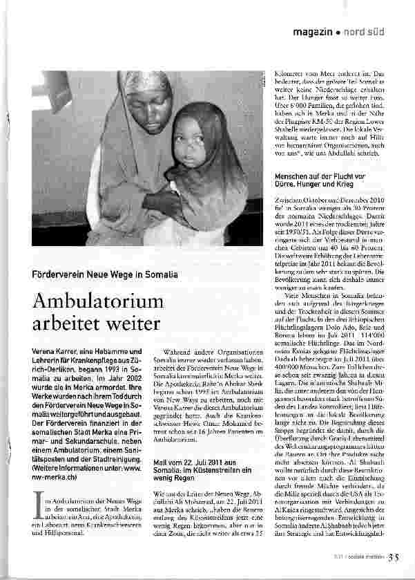 Vorschauseite 1: Ambulatorium arbeitet weiter