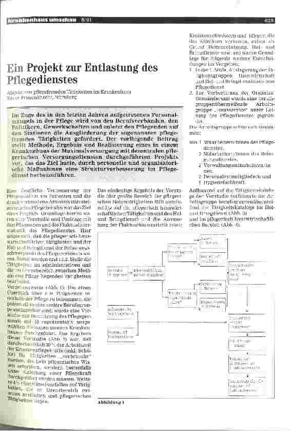Vorschauseite 1: Ein Projekt zur Entlastung des Pflegedienstes