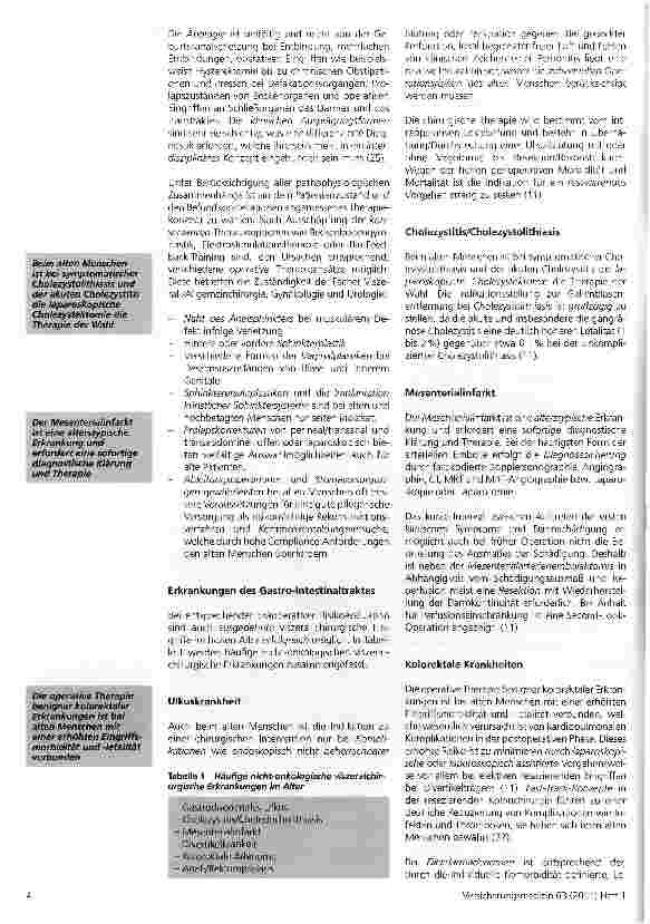 Vorschauseite 2: Gerontochirurgie oder die Geriatrisierung der operativen Medizin