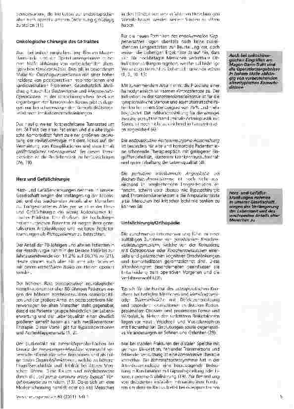 Vorschauseite 3: Gerontochirurgie oder die Geriatrisierung der operativen Medizin