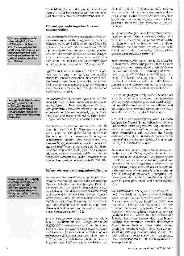 Vorschauseite 6: Gerontochirurgie oder die Geriatrisierung der operativen Medizin
