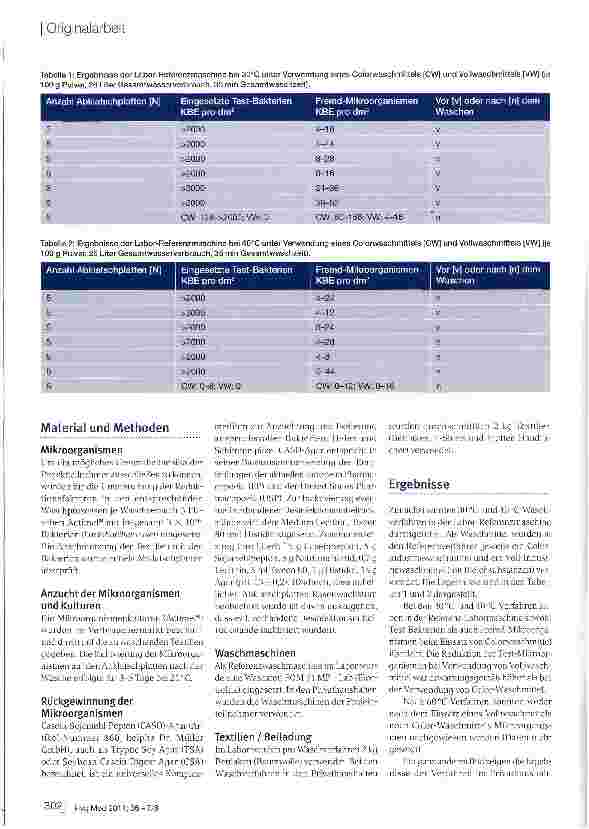 Vorschauseite 3: Hygienische Aufbereitung von Textilien in Privathaushalten - eine Studie aus der Praxis