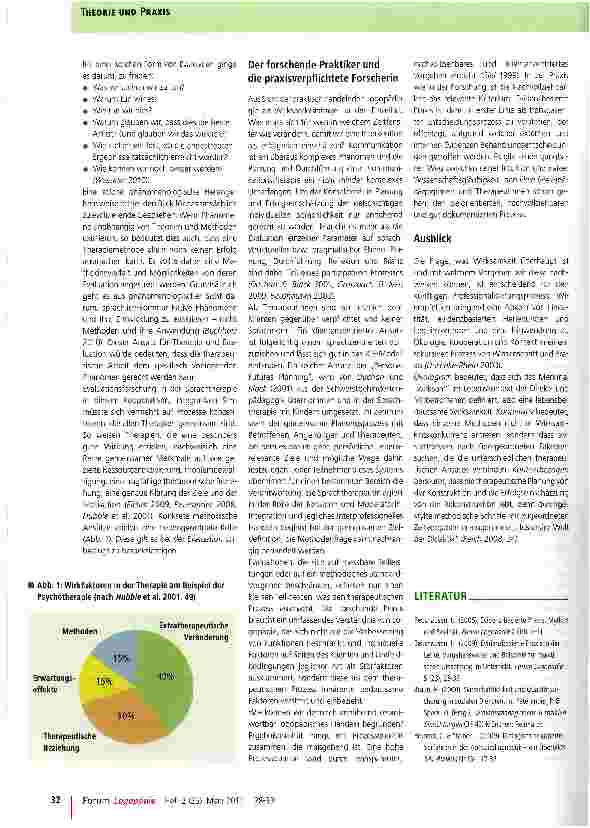 Vorschauseite 5: Logopädie und WirksamkeitBestandsaufnahme und Perspektive-ein Diskussionsbeitrag