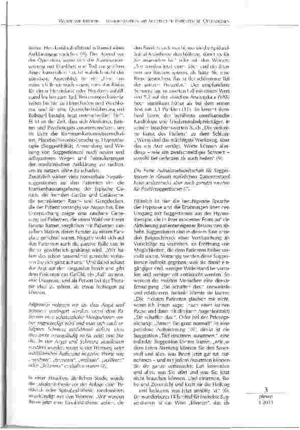 Vorschauseite 2: WORTE WIE MEDIZIN -KOMMUNIKATION MIT ÄNGSTLICHEN PATIENTEN BEI OPERATIONEN