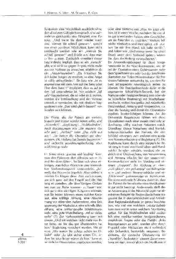 Vorschauseite 3: WORTE WIE MEDIZIN -KOMMUNIKATION MIT ÄNGSTLICHEN PATIENTEN BEI OPERATIONEN