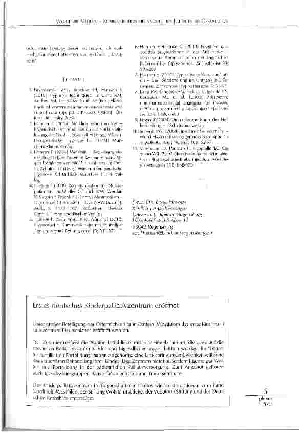 Vorschauseite 4: WORTE WIE MEDIZIN -KOMMUNIKATION MIT ÄNGSTLICHEN PATIENTEN BEI OPERATIONEN