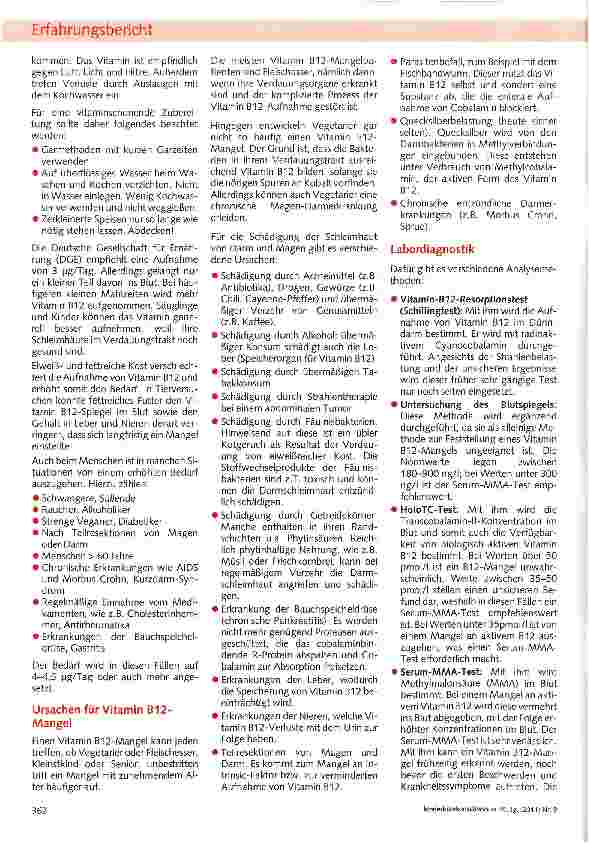 Vorschauseite 3: Stillprobleme durch Vitamin B12-Mangel der Mutter