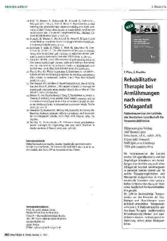 Vorschauseite 6: Das repetitive Treppensteigen aufund abwärts rollstuhlpflichtiger Patienten nach Schlaganfall mit Hilfe eines neu entwickelten Gangroboters