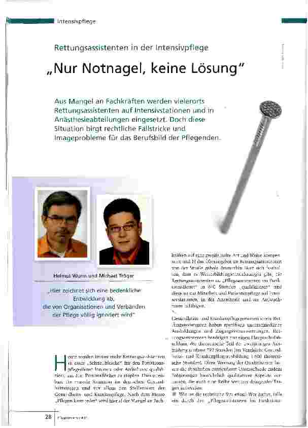 Vorschauseite 1: Nur Notnagel, keine Lösung