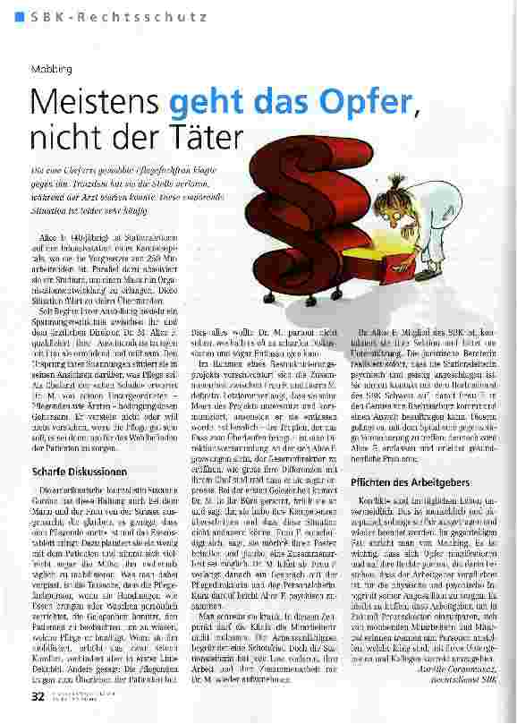 Vorschauseite 1: Meistens geht das Opfer, nicht der Täter