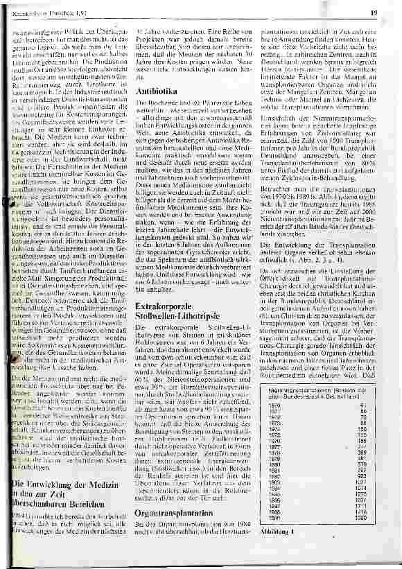 Vorschauseite 3: Die Entwicklung der Medizin in den 90er Jahren des 20. Jahrhunderts Teil I