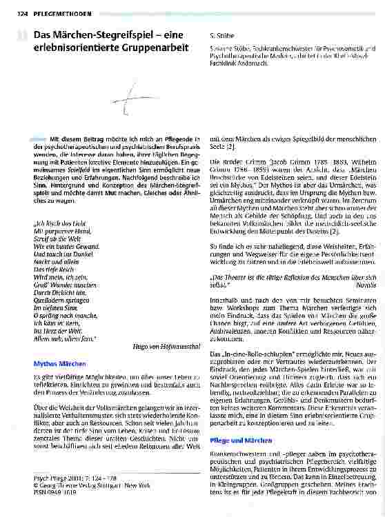 Vorschauseite 1: Das Märchen - Stegreifspiel - eine erlebenisorientierte Gruppenarbeit