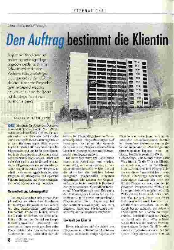 Vorschauseite 1: Den Auftrag bestimmt die Klientin