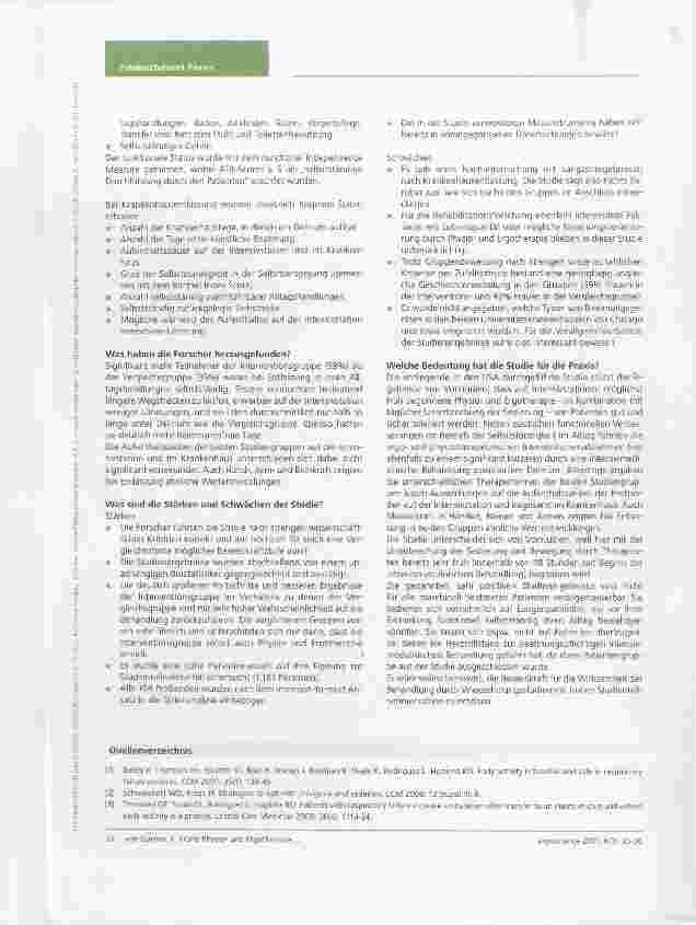 Vorschauseite 2: Frühe Physiound Ergotherapie bei maschinell beatmeten Intensivpatienten führt zu verbesserter Funktionsfähigkeit und Reduktion neuropsychiatrischer Symptome