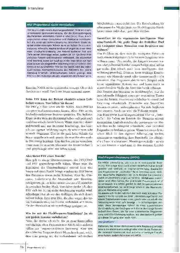 Vorschauseite 3: Neue BeatmungsformenWir müssen wissen, was und warum wir es tun