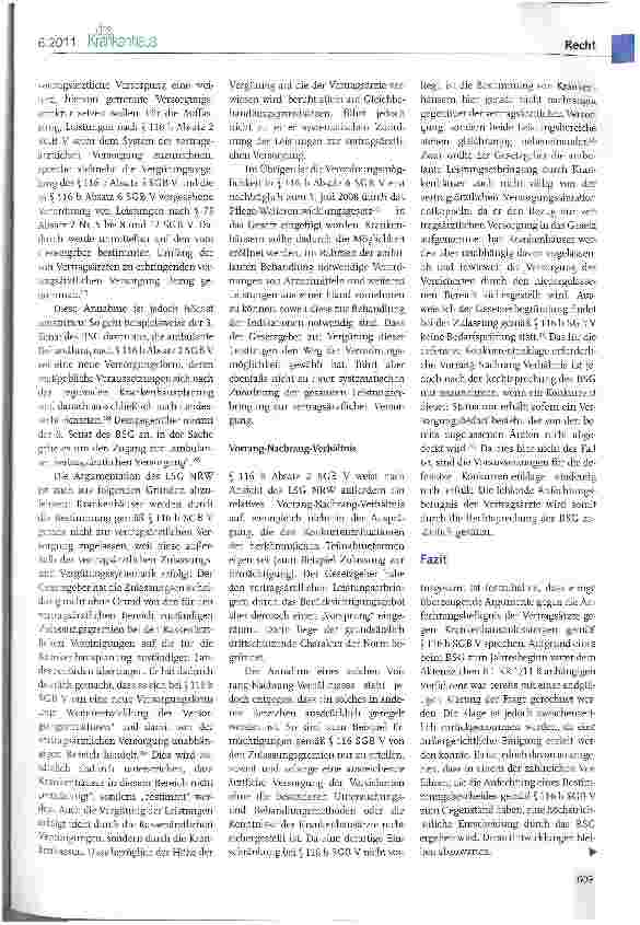 Vorschauseite 4: Klagebefugnis der Vertragsärzte gegen Krankenhauszulassungen gemäß § 116 b SGB V?