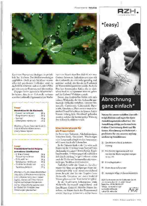 Vorschauseite 2: Atchemilla, die Allhelferin unter den Frauenkräutern