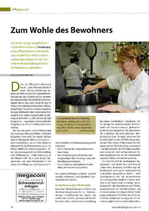 Vorschauseite 1: Zum Wohle des Bewohners