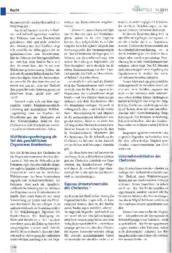 Vorschauseite 3: Lohnsteuerabzugspflicht bei Einnahmen eines Chefarztes aus Privatliquidationen