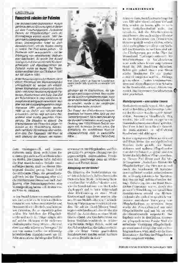 Vorschauseite 3: Bedrohlicher Schuldenberg Die Finanzlage in der häuslichen Pflege wird zunehmend drastischer