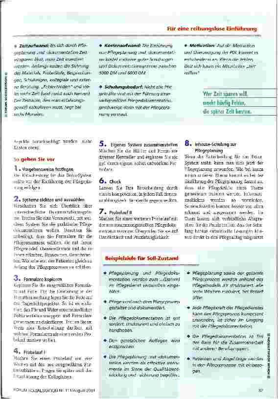 Vorschauseite 2: Pflegedokumentation und Pflegeplanung einführen 13 Schritte - wie Sie am besten vorgehen