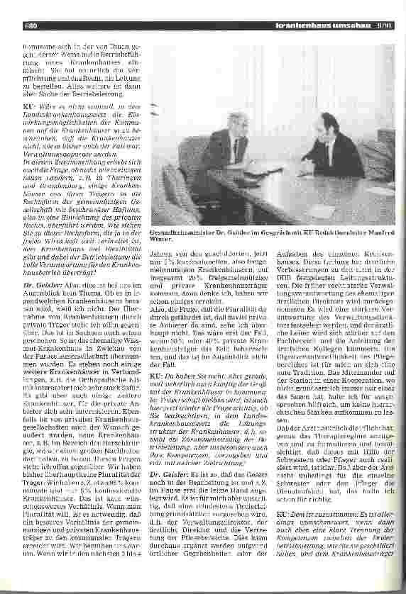 Vorschauseite 2: Die Krankenhaussituation im Freistaat Sachsen