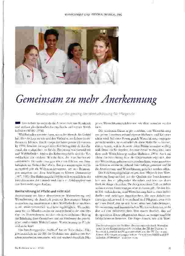 Vorschauseite 1: Gemeinsam zu mehr Anerkennung