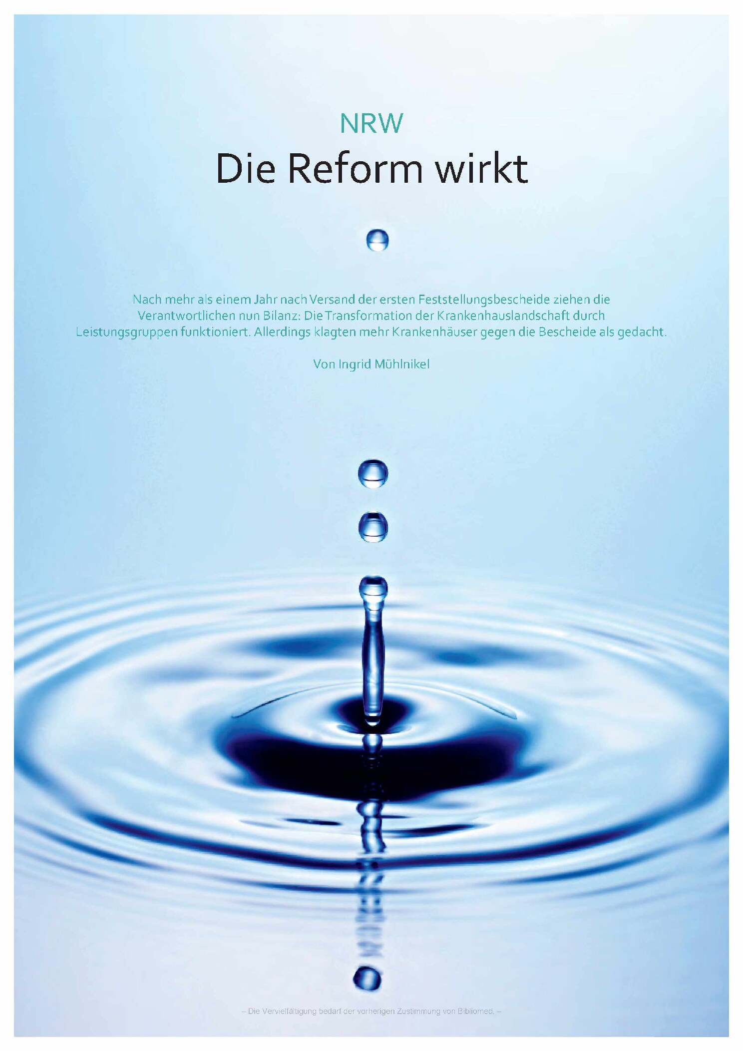 Vorschauseite 1: Die Reform wirkt