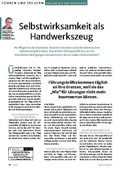 Vorschauseite 1: Selbstwirksamkeit als Handwerkszeug