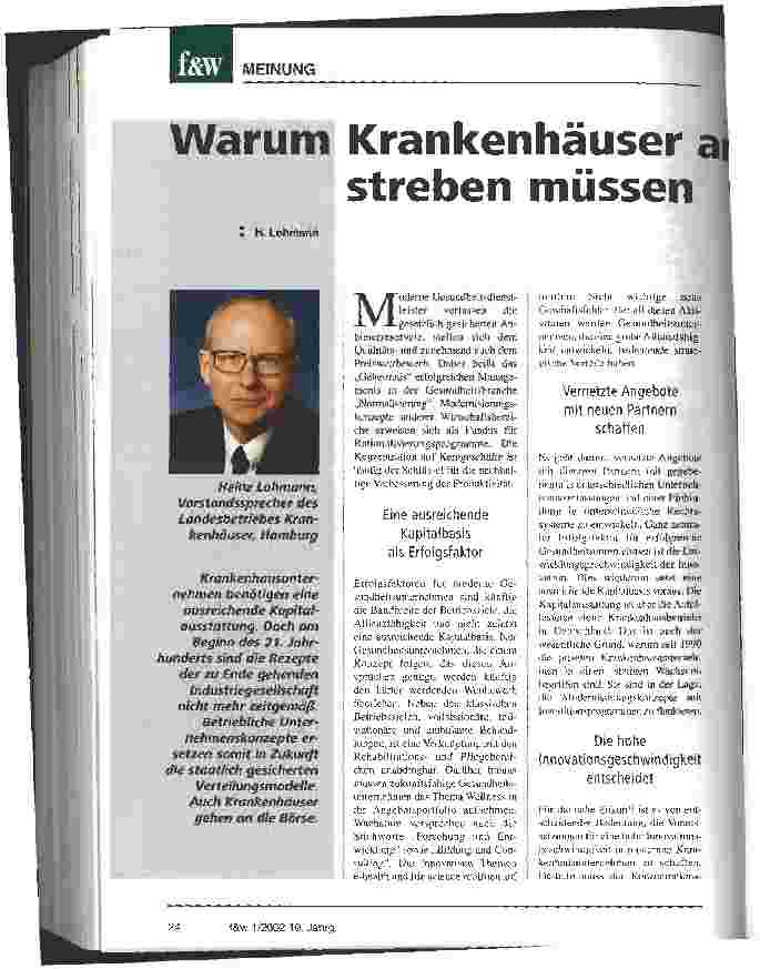 Vorschauseite 1: Warum Krankenhäuser an die Börse streben müssen