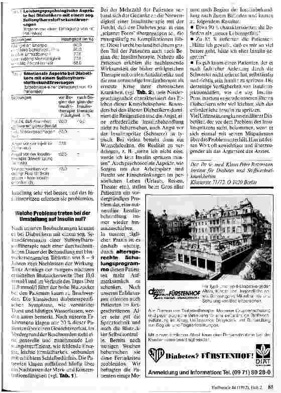 Vorschauseite 2: Problem bei der Umstellung von blutzuckersenkenden Tabletten auf Insulin bei Diabetikern